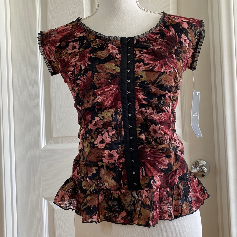Women’s Floral Corset Scrunched Top